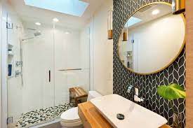 Because we wanted double sinks and a linen tower, there was not a lot of room for sconces and mirrors, so my original sconce, round. How Big Should A Bathroom Vanity Mirror Be Home Decor Bliss