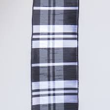 Black And White Plaid Ribbon Wired Black And White Plaid Ribbon High Quality Designer Silk Christmas Ribbon Black And White Christmas Dimensions 4 Wide X White Ribbon White Glitter White