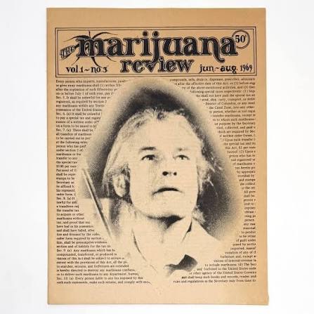 The Marijuana Review~ Vol. 1, No. 3 (June-August, 1969) Scarce third issue  of the first American periodical devoted to cannabis, produced by LeMar  International, an early marijuana advocacy group founded by Allen