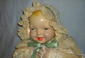 Antique 1930's Dorothy Darling BIG 24" Chubby BABY DOLL Composition Outfit  EUC!