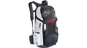 evoc freeride trail unlimited 20l backpack with anti impact system size m l black white 2019