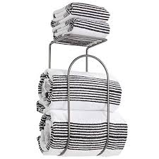 Kate on 23 01 2016 04 04 2018 leave a comment on 16 awesome diy towel holders to spruce up your bath looking for ways to display your bathroom towels that are both pretty. Mdesign Modern Metal Wire Wall Mount Towel Rack Holder And Organizer With Storage Shelf For Bathroom Towels Washcloths Hand Towels Decorative Curved Design Graphite Gray Buy Online In Luxembourg