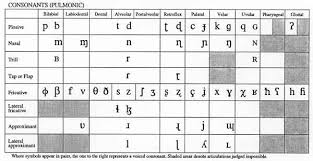 ipa consonant chart