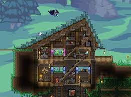 my first house that isn t a box eternal honeymoon cottage terraria terraria house ideas terraria house design terrarium base
