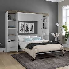 + 1 888 823 7827. Bestar Orion 3 Piece White Double Wall Bed With 2 Multifunctional Storage Units Costco