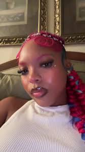 thought of this hairstyle in my head, pretty cute #pinkhair #bluehair  #cottoncandyhair