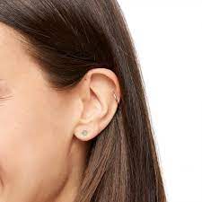 Rowan Opal Bezel Studs Sterling Silver In 2021 Cool Ear Piercings 2nd Ear Piercing Hypoallergenic Earrings