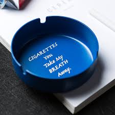 My boyfriend's brother who lives with us is a smoker. Metal Ashtray Round Black Matte Frosted Stainless Steel Ash Tray Smoking Gift Text Name Logo Custom Made Laser Lettering Diy Buy At The Price Of 4 17 In Aliexpress Com Imall Com