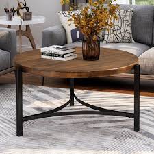 Must be picked up by sundayjune 6. 17 Stories Prunty 3 Legs Coffee Table Wood Metal In Brown Black Size 17 H X 35 W X 35 D Wayfair In 2021 Round Wood Coffee Table Coffee Table Coffee Table Wood