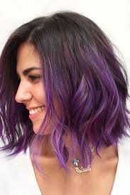 26 Kinds Of Purple Hair Dye For Dark Hair Look Beautiful Theoriginaltams Short Ombre Hair Short Purple Hair Dyed Hair Purple