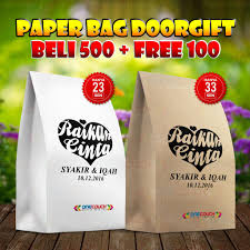 Siap mewujudkanproses branding anda melalui goodie bag. 5s Paper Bag Kahwin Doorgift Bag Kahwin Murah Siap Cetak Nama Pengantin 5 X 8 13cm X 20cm Shopee Malaysia
