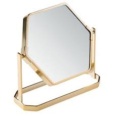Gold Hexagon Swing Vanity Mirror Shop for tabletop vanity mirror at bed bath & beyond. gold hexagon swing vanity mirror