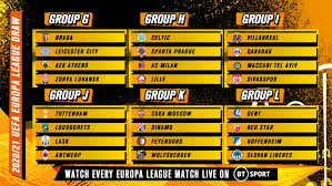 Europa League Group Stage Draw Bt Sport