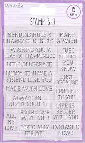 Ways you're a blessing to me: Amazon Com Dovecraft Clear Set Everyday General Sentiments 15 Thoughtful Quotes For Card Making Stamping Embossing Diy Papercraft Home Decor Scrapbooking Us One Size Home Kitchen