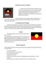 National sorry day (26th may) activity. Calameo The Sorry Day