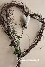 Birch Branch Heart With Heart And Ivy Blumen Geschenk Fruhlingsdekoration Stoffherzen