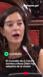 El Concello de A Coruña nombra a Rosa Otero hija adoptiva de la ciudad  Otero, presidenta de la Asociación de Amas de Casa, recibía este lunes la  distinción por su "trayectoria dedicada a mejorar la ...