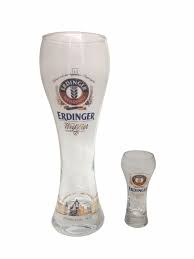 Erdinger Schnaps Weissbier German Beer Glass Stein Masskrug Collectables Breweriana Beerglass Steins Drin Herrengedeck Bierglaser Bayerisches Bier