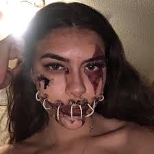 Impromptu latex makeup, coloured with greasy colours🎨, fake blood🩸 and  ash🚬. What do you think? Do you have any advice?☺️