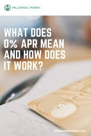 Maybe you would like to learn more about one of these? What Does 0 Apr Mean And How Does It Work Millennial Money
