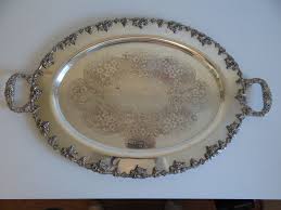 Choose footstools to place around the house for your comfort and convenience. Ellipse Silver Plated Decorative Ottoman Serving Tray Mimbarschool Com Ng