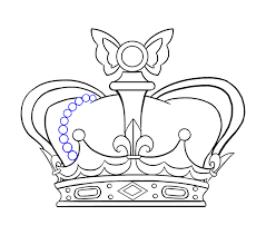 How To Draw A Crown In A Few Easy Steps Easy Drawing Guides Crown Drawing Drawings Easy Drawings