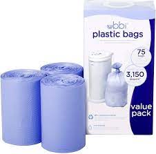 Just note the cost of refills when choosing the ubbi uses a regular kitchen trash bag or reusable cloth liner — so no stressing when diaper bags run out. Amazon Com Ubbi Disposable Diaper Pail Plastic Bags Made With Recyclable Material True Value Pack 75 Count 13 Gallon Baby