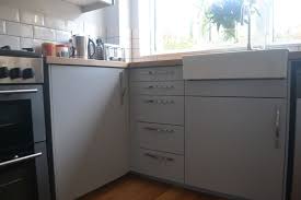 Kitchen Renovation Before During And After White Ikea Kitchen Wood Worktop White Tile Kitchen Backsplash