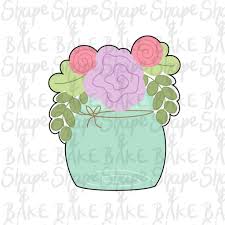 We use only the best pla filaments that are 100% food safe and biodegradable. Floral Jar Cookie Cutter Shape And Bake