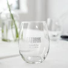 There are lots of occasions when a monogrammed or personalized. Personalized Stemless Wine Glass Favor 9 Ounces The Knot Shop