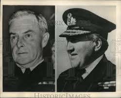 1944 Press Photo Frank Lowry and Thomas Troubridge command Allied Forces  Landing