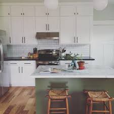 Stephanie Hornickel On Instagram I Spent An Hour Tidying Up And Sweeping I Guess It S Pointless Sin New Kitchen Cabinets Green Kitchen Island Kitchen Marble