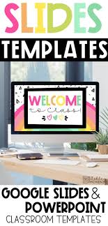 Google Slides Templates Rainbow Theme Distance Learning Google Classroom Elementary Online Teaching Teaching Classroom