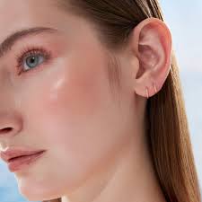 Diamond Hoops 14K Solid Yellow Gold 6.MM Fire Opal Ball Dangle Earrings.