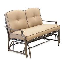 Founded in new jersey in 1971, today bed bath & beyond has 6 stores in the nebraska. Tan Glider Loveseat Bedbathandbeyond Com Patio Loveseat Outdoor Glider Chair Patio Furniture Sets