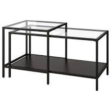 Nyboda Coffee Table W Reversible Table Top Light Gray Concrete Effect White 47 1 4x15 3 4x15 3 4 Ikea In 2020 Glass Nesting Tables Nesting Tables Coffee Table