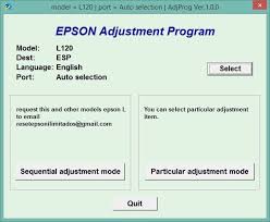 Resetter Epson L120 Adjustment Program Free Download In 2020 Epson Ink Reset Free Download