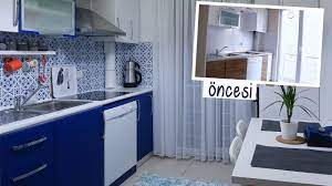 Mutfak dolapları nasıl boyanır ya da kaplanır? Mutfak Yenileme 2 Dolap Kaplama Fayans Kaplama Youtube