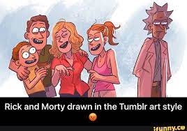 Rick And Morty Drawn In The Tumblr Art Style A Rick And Morty Drawn In The Tumblr Art Style