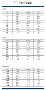 brand name plus size charts