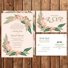 Floral Wedding Invitation Blush Pink Gold Green Garden Wedding Vintage Shabby C Floral Wedding Invitations Green Wedding Invitations Wedding Invitations