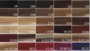 100 real human hair extension color chart weave hair color