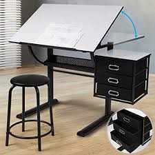 Check spelling or type a new query. Sketching And Drawing Table With Comfortable Stool 3 Drawers Tiltable Tabletop Architecture Design Work Station Study Drafting Art Craft Desk Home Office Furniture Amazon Co Uk Home Kitchen