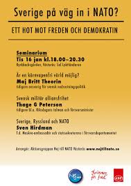 Maj britt theorins tacktal vid martin luther kingdagen 21 januari 2013. Sverige Pa Vag In I Nato Mote Med Thage G Peterson Maj Britt Theorin Och Sven Hirdman Bevara Alliansfriheten
