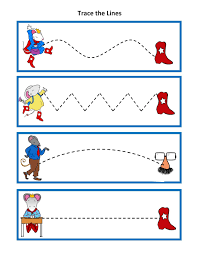 Tracing Lines Clip Art 3 Year Old Activities 3 Year Old Preschool Kids Learning Activities
