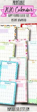 Happy Planner Monthly Calendar 2020 Planner Inserts Happy Planner Printable Calendar 2020 Mo Monthly Calendar Printable Printable Planner Calendar Printables