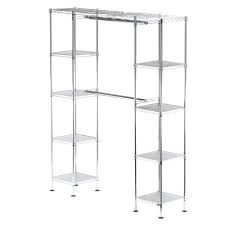 Rubbermaid fasttrack 6 to 10 ft wide white wire custom closet organization configuration. Seville Classics Ultrazinc Expandable Closet Organizer System Overstock 20603119