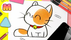 Como se dibuja un gato. Como Dibujar Un Gato Kawaii Facil Paso A Paso Como Dibujar Un Gatito Bebe Youtube