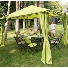 Toile De Toit Tonnelle Prado 4x3m Anis Tonnelle Parasol Tonnelle Store Voile Jardin Exterieur