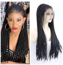 Braided Wig For Sale Lace Front Wigs Micro Box Braids Wigs Etsy Micro Braids Hairstyles Human Hair Wigs Blonde African American Bobs Hairstyles